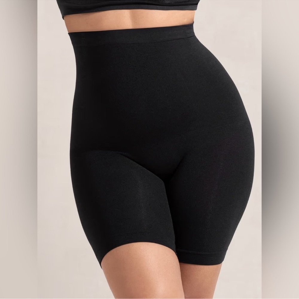SHAPERMINT Essentials All Day Every Day High Waisted Shaper Shorts XL/2XL Black